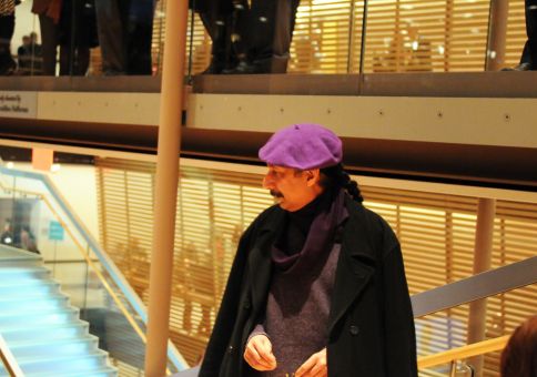 Debonaire gentleman with the purple beret