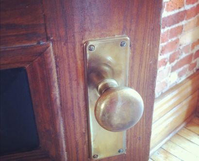 Brass door handle