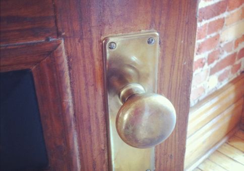 Brass door handle